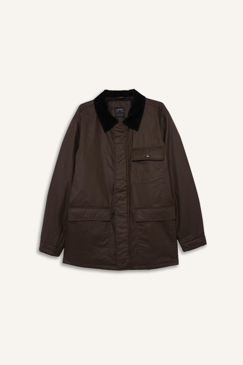 DeFacto Brown Man Relax Fit Puffer Jacket Casual - Image 4